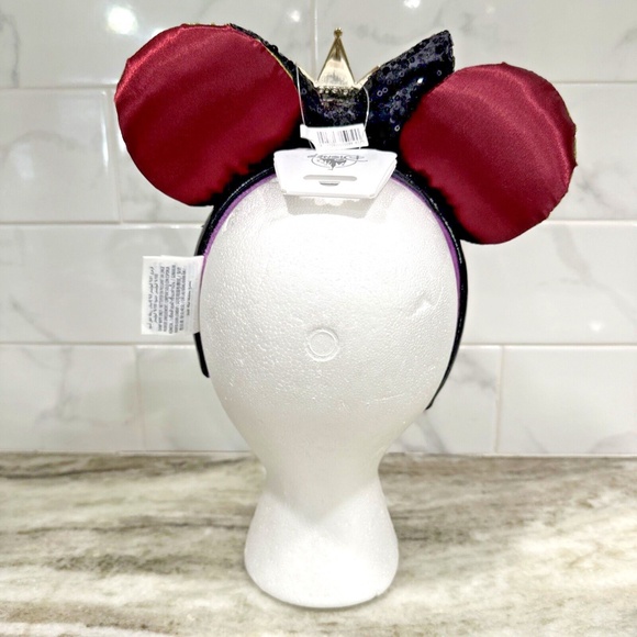 Disney Parks Snow White Evil Queen POISON APPLE Minnie Mouse Ears Headband NEW - Picture 4 of 11